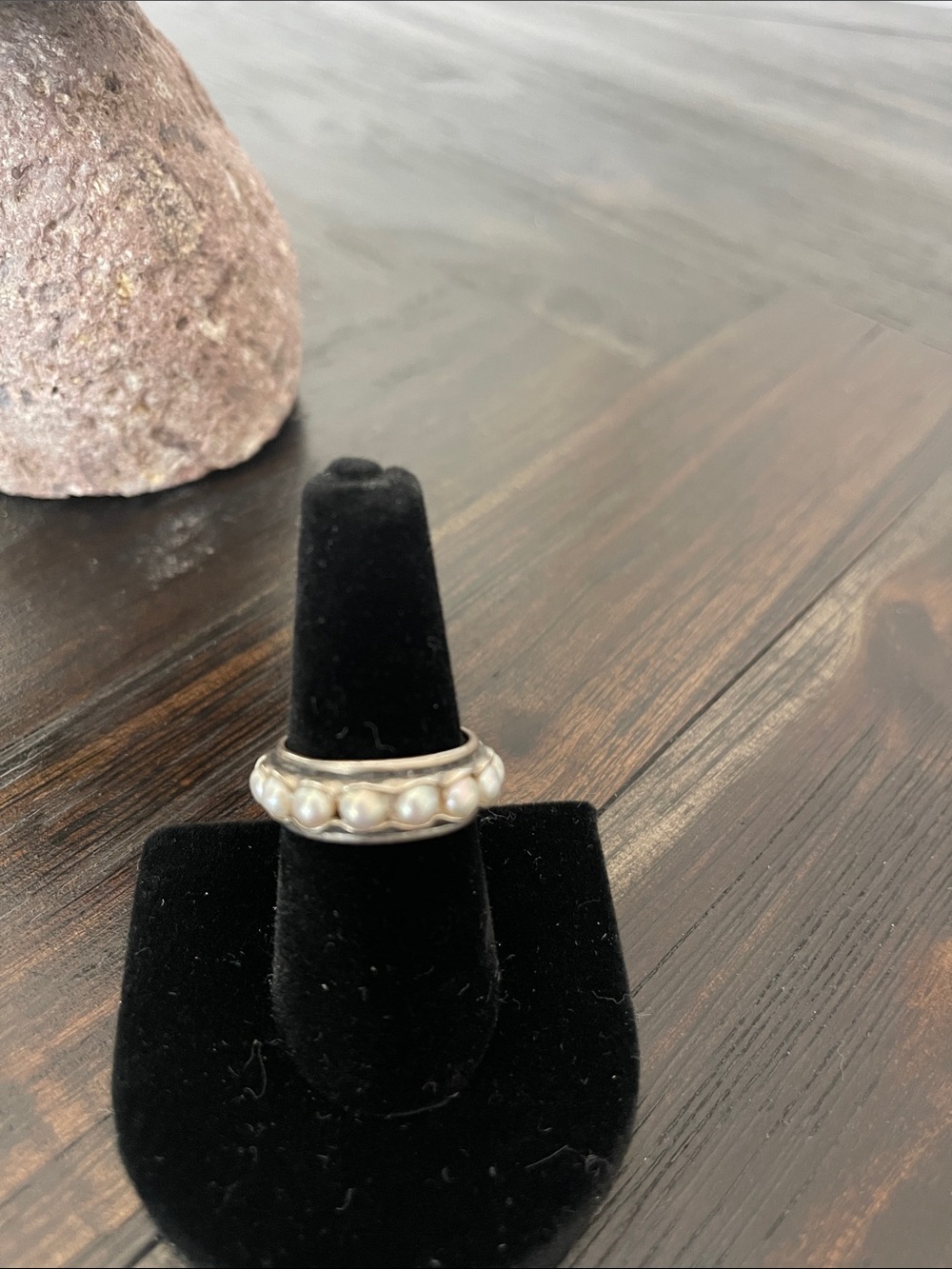 Silpada Silver Pearl Accent Women's Ring - Classic Pearl Band